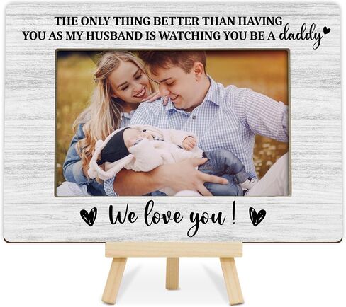 Dad Picture Frame, Fathers Day Birthday Gifts, Daddy and Me Keepsake Frames, 4x6 First Time Dad Frame for Tabletop Display Photo Insert - M09 in Saudi Arabia