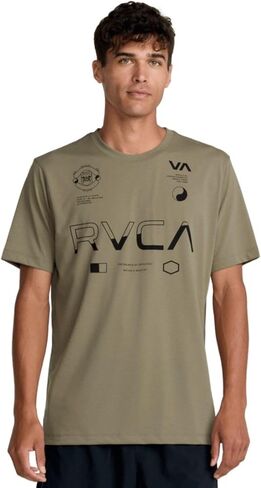 RVCA Men's Split All Over Sport Tech Short Sleeve Performance Tee Shirt in Kuwait