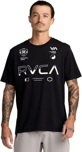 RVCA Men's Split All Over Sport Tech Short Sleeve Performance Tee Shirt in Kuwait