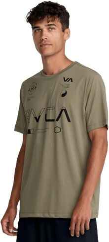RVCA Men's Split All Over Sport Tech Short Sleeve Performance Tee Shirt in Kuwait