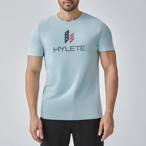 HYLETE Stacked Nation HY-Blend Crew Tee in Kuwait
