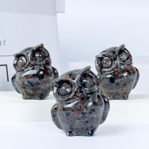 2 Inch Owl Figurine Handcrafted,Flame Stone Healing Crystal Animal Sculpture,Home Decor Unique Gift for Collectors,Crystal Artwork Nature Lovers Birthday Anniversary Present Spiritual Gift in Saudi Arabia