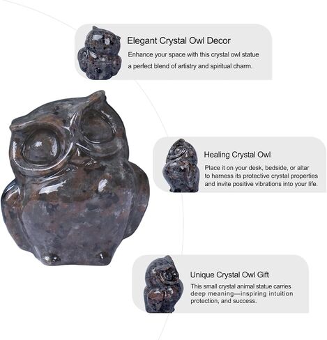 2 Inch Owl Figurine Handcrafted,Flame Stone Healing Crystal Animal Sculpture,Home Decor Unique Gift for Collectors,Crystal Artwork Nature Lovers Birthday Anniversary Present Spiritual Gift in Saudi Arabia