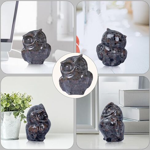 2 Inch Owl Figurine Handcrafted,Flame Stone Healing Crystal Animal Sculpture,Home Decor Unique Gift for Collectors,Crystal Artwork Nature Lovers Birthday Anniversary Present Spiritual Gift in Saudi Arabia
