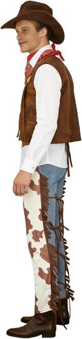 4 Pcs Cowboy Costumes for Men, Adult Halloween Cowboy Outfit, Western Costume Rodeo Dress-Up for Adults in Saudi Arabia