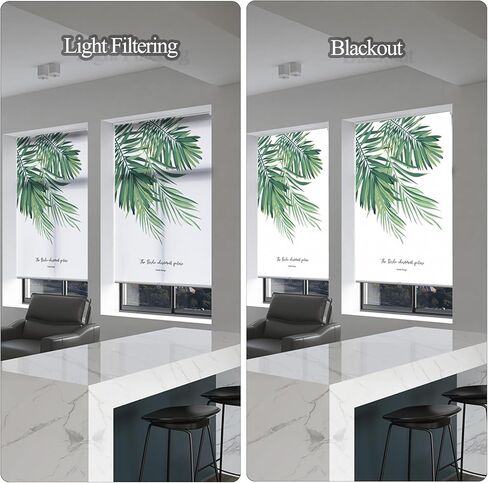 Cordless Roller Shades, Personalized Custom Blackout or Light Filtering Roller Blinds for Windows, Upload Images Logo to Blind with UV Protection, Thermal Insulated for Home and Office(Custom Size) in Saudi Arabia