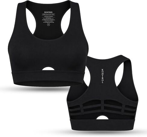 KontroL Be Bold Sports Bra, Moderate to High Support, Removable Cups, 4-Way Stretch, 81% Nylon 19% Spandex, for Women in Kuwait