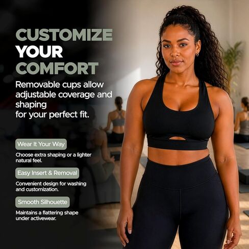 KontroL Be Bold Sports Bra, Moderate to High Support, Removable Cups, 4-Way Stretch, 81% Nylon 19% Spandex, for Women in Kuwait