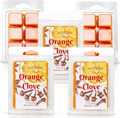 The Candle Daddy Orange Clove - Spicy Orange Citrus Scent - Maximum Scented Wax Cubes/Melts- 5 Packs -10 Ounces Total- 30 Cubes in Kuwait