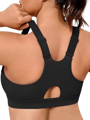 Aoysky Plus Size Sports Bras for Women Cloud Soft Racerback Sports Bra Adjustable Straps Padded Yoga Gym Workout Bra in Kuwait