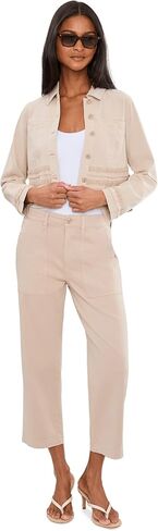 Liverpool Los Angeles Petite High-Rise Utility Crop Straight with Side Waistband Tabs in Kuwait