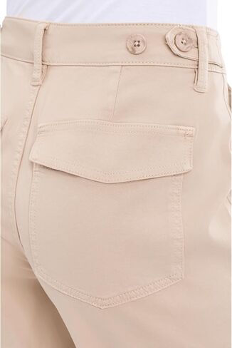 Liverpool Los Angeles Petite High-Rise Utility Crop Straight with Side Waistband Tabs in Kuwait