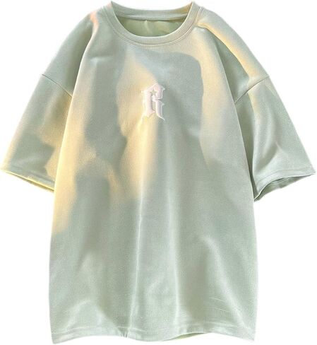 Men Vintage Crewneck T-Shirt Graphic Tees Hip Hop Short Sleeve Tops in Saudi Arabia