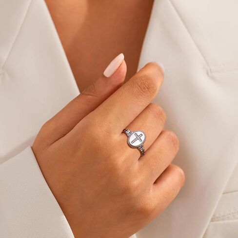 925 Sterling Silver Cross Cremation Ring for Ashes Memorial Urn Ring Christian Cross Memorial Jewelry Sympathy Remembrance Gift in Saudi Arabia