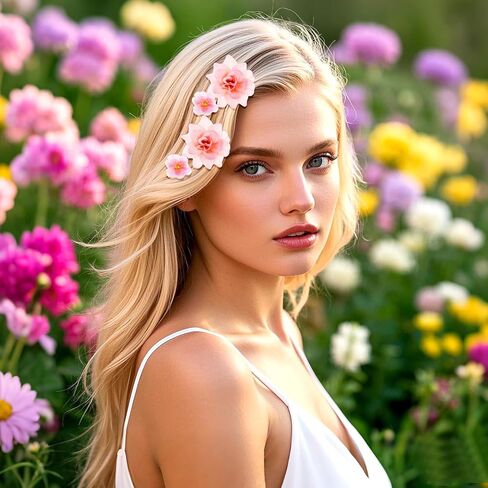 phnydreg 50pcs Faux Artificial Flower Heads Small Flower Heads for Birthday Wedding Baby Shower Cake Decoration DIY Craft(Pink) in Saudi Arabia