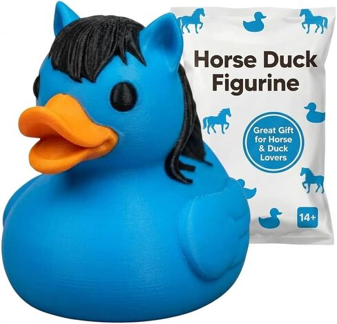 Horse Duck Collectible Figurine - Striking Farm Animal Hybrid Desk Decor for Unique Gift and Display - 3D Printed in Canada in Kuwait