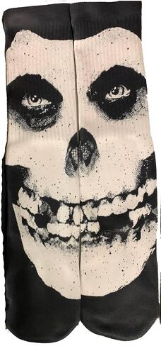 جوارب رياضية The Misfits Glow Skull باللون الأسود | بضائع مرخصة رسميًا in Kuwait