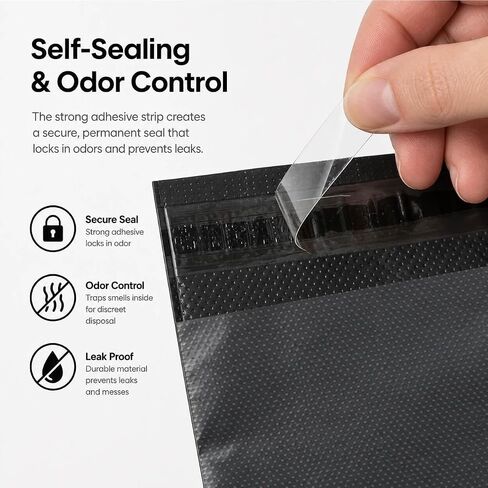 200Pcs Sanitary Napkin Disposal Bags, Self Seal Feminine Hygiene Bags for Tampons, Pads, Liners, Period Products, Odor Blocking in Saudi Arabia