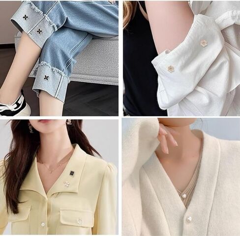 30PcsShirt Brooch Pins Mini Cover Up Enamel Safety Lapel Pins Buttons Sweater Shawl Clips for Hat Coat Dress Clothes Decoration (30) in Saudi Arabia