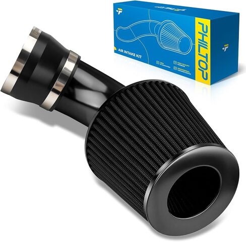 PHILTOP High Performance Aluminum Cold Air Intake System Kit with Filter for 1991-2001 Cherokee 4.0L L6, 1991-2001 Cherokee XJ 2.5L L4 Increase Acceleration and Engine Growl, Horse Power and Torque in Saudi Arabia