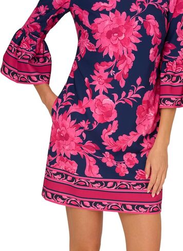 Adrianna Papell Bell Sleeve Short Dress in Kuwait