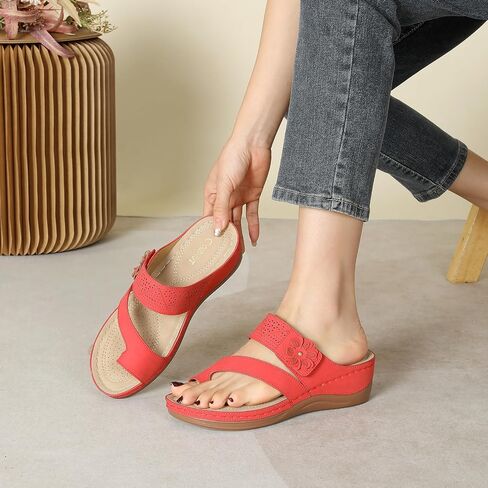 Womens Sandals Wedge 2026: Orthopedic Sandals All-Day Comfortable with Adjustable Dressy Summer Walking Shoes in Saudi Arabia