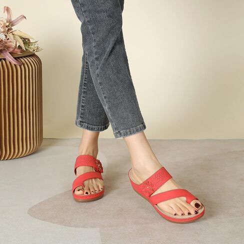 Womens Sandals Wedge 2026: Orthopedic Sandals All-Day Comfortable with Adjustable Dressy Summer Walking Shoes in Saudi Arabia