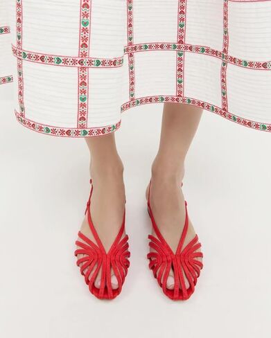 MAVMAX Slingback Flat Sandals for Women Fashion Strappy Square Toe Low Heeled Flats with Adjustable Buckle Summer Comfortable Dressy Shoes in Saudi Arabia