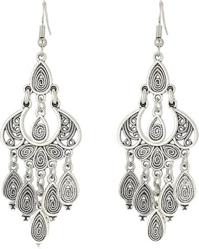 Chandelier Dangle Earrings Boho Vintage Teardrop Statement Jewelry For Women Daily Party Wear Ideal Vintage Earrings Gift in Saudi Arabia