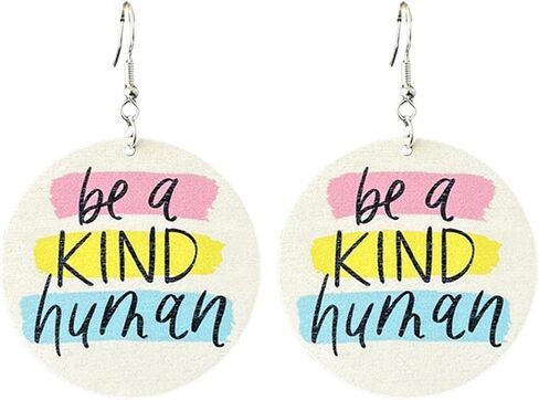 Happy Last Day of School Wooden Dangle Earrings Colorful Kind Letter Earrings for Women Jewelry in Saudi Arabia