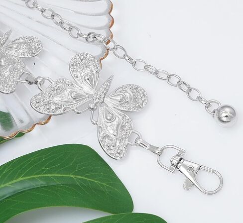 Waist Chain Belts Women Girls Metal Belly Link Adjustable Waist Belt for Jeans and Dress (Silver Big Butterfly XL) in Saudi Arabia