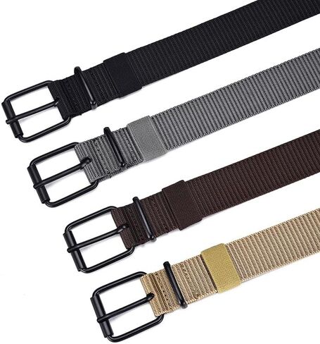Tactical Belts Men's Outdoor Sport Simple Practical Weave Nylon Canvas Cowboy Pants Women Belt120cm in Kuwait