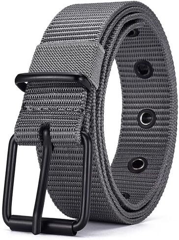 Tactical Belts Men's Outdoor Sport Simple Practical Weave Nylon Canvas Cowboy Pants Women Belt120cm in Kuwait