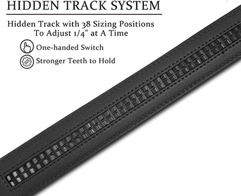 Mens Belt Ratchet Belt Replacement Strap 1 3/8", 2 PACK Leather Belt Strap for 40MM Slide Click Buckle ，Trim to Fit in Kuwait