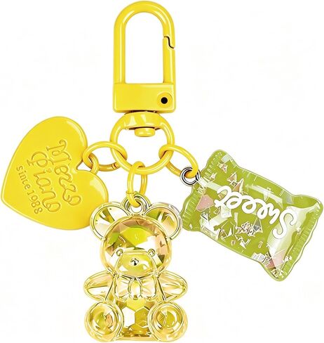 Bear Keychain Cute Bag Charm Handbag Purse Key Backpack Car Keys Accessories in Saudi Arabia