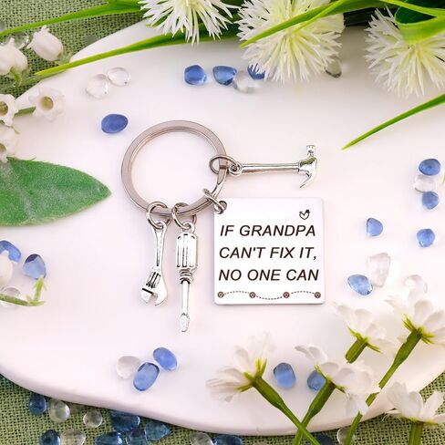 Birthday Father Day Gifts for Grandpa from Grandchildren,Personalized Father's Days Valentines Christmas Gift for Grandpa,Stocking Stuffers for Men,Keychain,Grandparents Day Gifts Ideas in Saudi Arabia