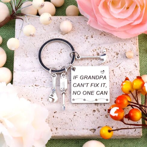 Birthday Father Day Gifts for Grandpa from Grandchildren,Personalized Father's Days Valentines Christmas Gift for Grandpa,Stocking Stuffers for Men,Keychain,Grandparents Day Gifts Ideas in Saudi Arabia