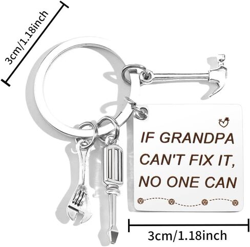 Birthday Father Day Gifts for Grandpa from Grandchildren,Personalized Father's Days Valentines Christmas Gift for Grandpa,Stocking Stuffers for Men,Keychain,Grandparents Day Gifts Ideas in Saudi Arabia