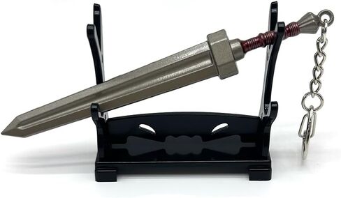 Metal Craft 5" Mini Swords Keychain with Display Stand, Blade Ornament Desk Decor Men Gift Gaming Collectible Merch in Saudi Arabia
