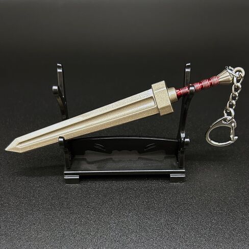 Metal Craft 5" Mini Swords Keychain with Display Stand, Blade Ornament Desk Decor Men Gift Gaming Collectible Merch in Saudi Arabia