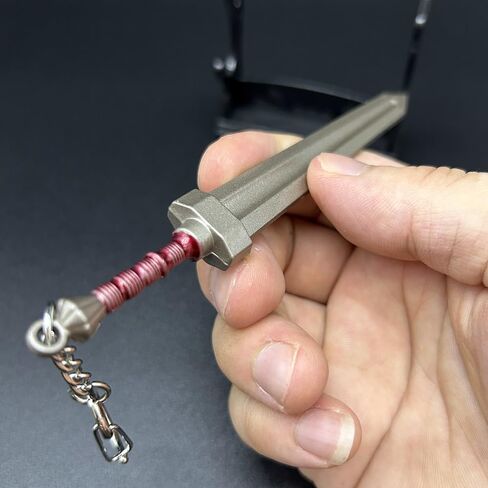 Metal Craft 5" Mini Swords Keychain with Display Stand, Blade Ornament Desk Decor Men Gift Gaming Collectible Merch in Saudi Arabia