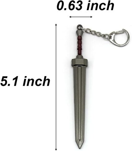 Metal Craft 5" Mini Swords Keychain with Display Stand, Blade Ornament Desk Decor Men Gift Gaming Collectible Merch in Saudi Arabia