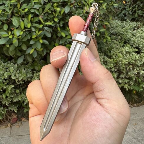 Metal Craft 5" Mini Swords Keychain with Display Stand, Blade Ornament Desk Decor Men Gift Gaming Collectible Merch in Saudi Arabia