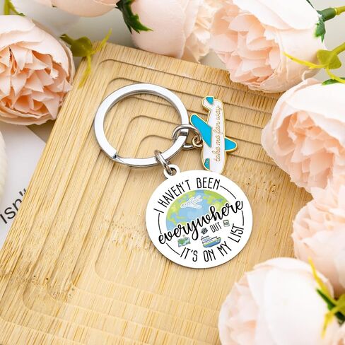 Travel Gifts for Women Men Traveler Keychain Unique Gifts for Travelers Travel Lovers Traveling Gift for Women Men - I Haven’t Been Everywhere but It’s on My List Keychain in Saudi Arabia