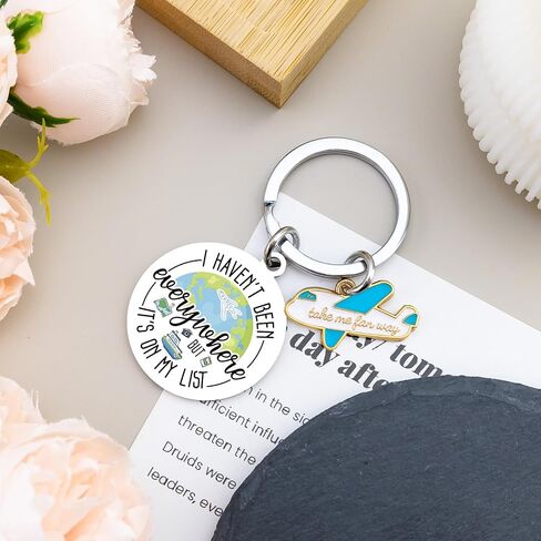 Travel Gifts for Women Men Traveler Keychain Unique Gifts for Travelers Travel Lovers Traveling Gift for Women Men - I Haven’t Been Everywhere but It’s on My List Keychain in Saudi Arabia