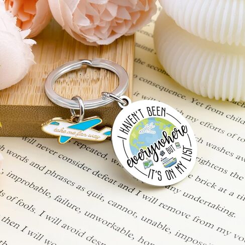 Travel Gifts for Women Men Traveler Keychain Unique Gifts for Travelers Travel Lovers Traveling Gift for Women Men - I Haven’t Been Everywhere but It’s on My List Keychain in Saudi Arabia