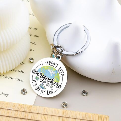 Travel Gifts for Women Men Traveler Keychain Unique Gifts for Travelers Travel Lovers Traveling Gift for Women Men - I Haven’t Been Everywhere but It’s on My List Keychain in Saudi Arabia