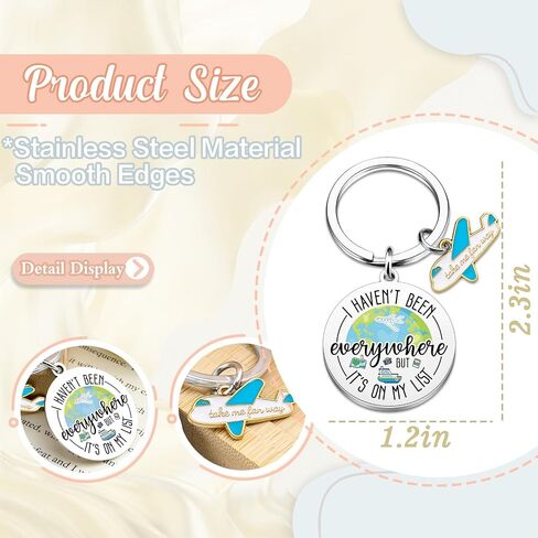 Travel Gifts for Women Men Traveler Keychain Unique Gifts for Travelers Travel Lovers Traveling Gift for Women Men - I Haven’t Been Everywhere but It’s on My List Keychain in Saudi Arabia