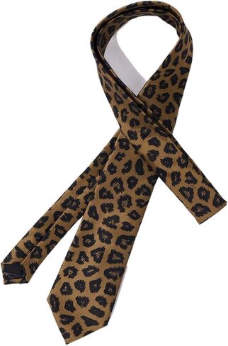 Leopard Print Tie for Women Men Classic Fashion Funny Novelty Neckties for Formal Party Business Wedding Graduation in Saudi Arabia