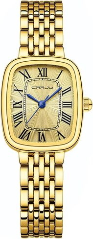 CRRJU Women Watches,Fashion Retro Dress Analog Quartz Waterproof Wristwatches,Simple Elegent Watches for Ladies in Saudi Arabia